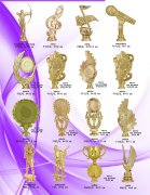 Фигурка пластиковая: стрельба из лука, нота, микрофон, венок, пожарный, кубок, орел